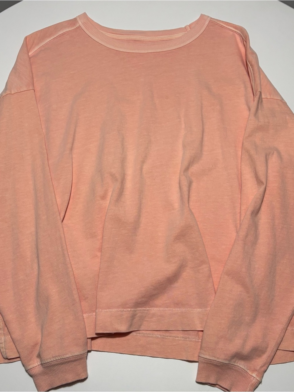 Old Navy Pink Peach Coral Cotton Long Sleeve Tee